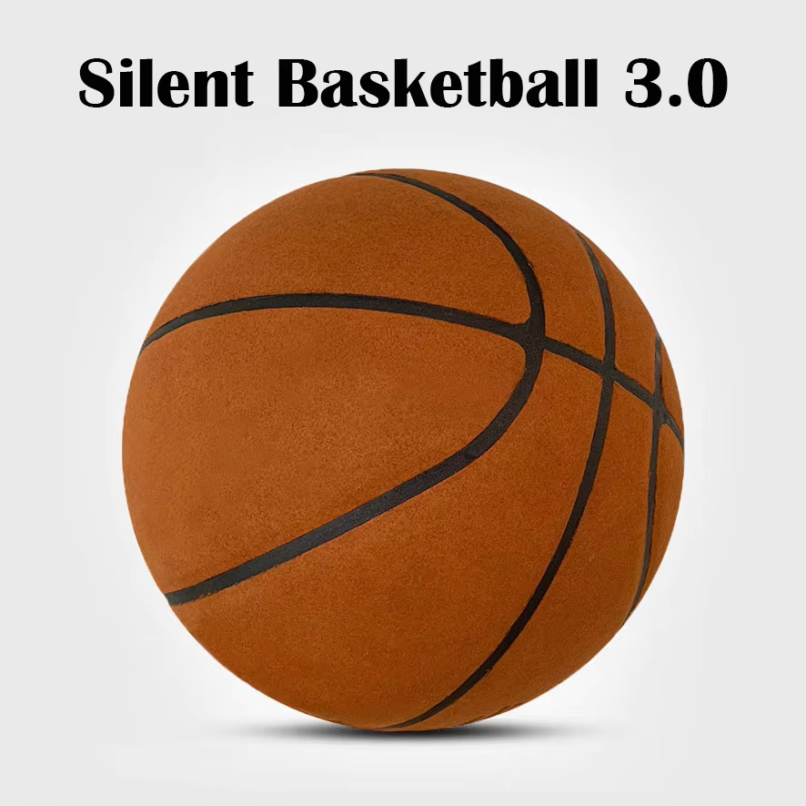 Silent Indoor Dribbling Basketball - Size 7 (29.5") Airless Foam Training Ball for Quiet Practice and Perfect Gift