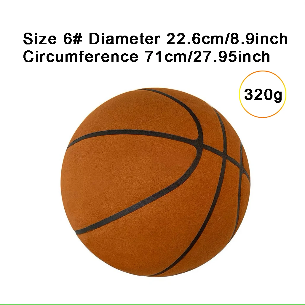 Silent Indoor Dribbling Basketball - Size 7 (29.5") Airless Foam Training Ball for Quiet Practice and Perfect Gift