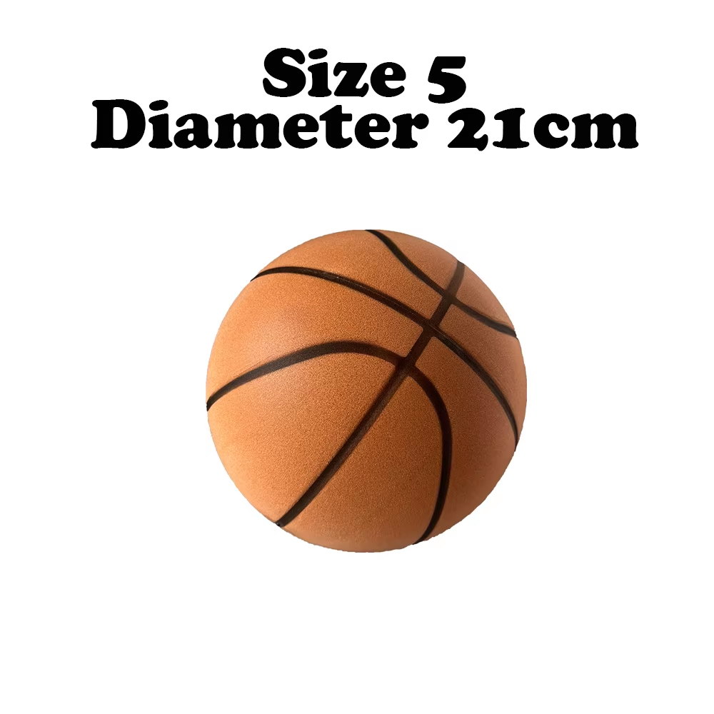 Silent Indoor Dribbling Basketball - Size 7 (29.5") Airless Foam Training Ball for Quiet Practice and Perfect Gift