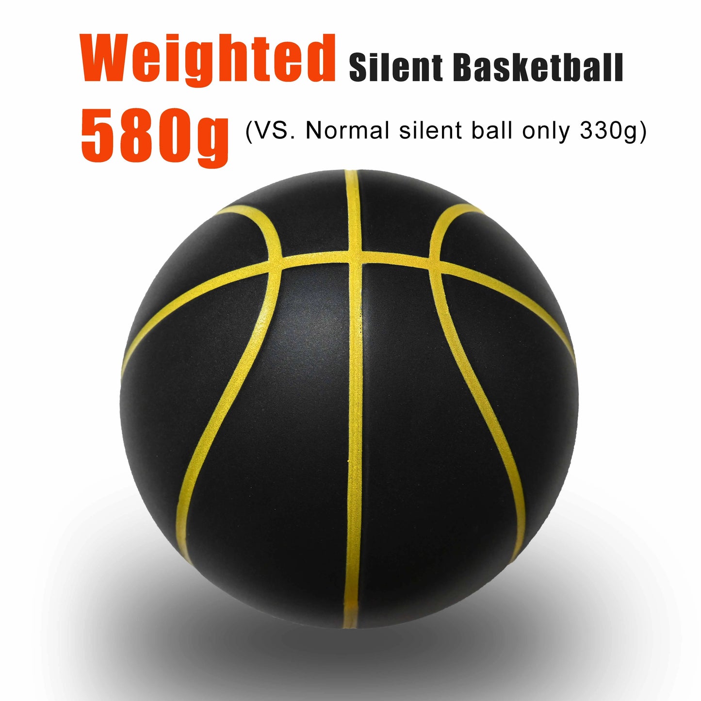 Silent Indoor Dribbling Basketball - Size 7 (29.5") Airless Foam Training Ball for Quiet Practice and Perfect Gift